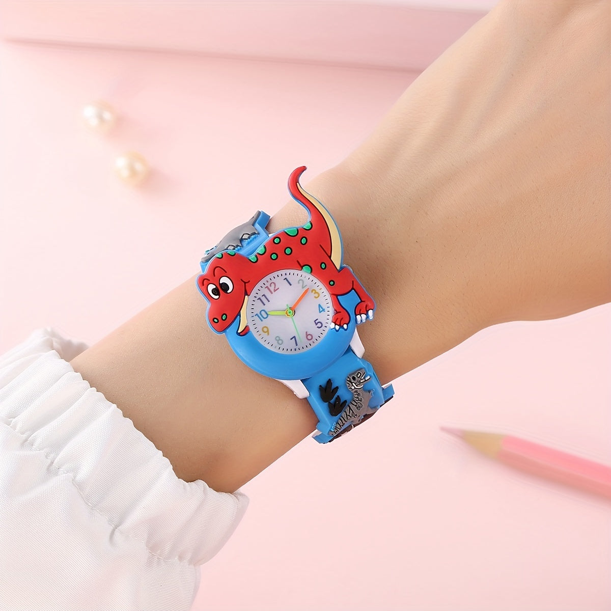 Dinosaur Children's Watch - Fun Cartoon Tyrannosaurus Rex with Silicone Band