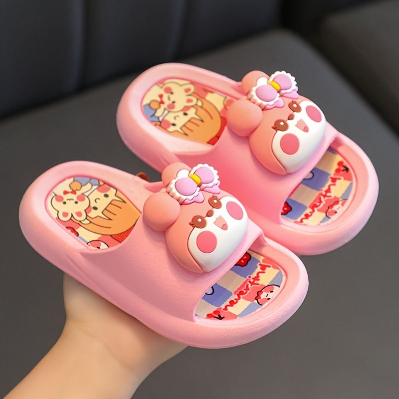 Youngster’s Cute Cartoon Slippers – Perfect for Kids, Suitable for Indoor and Bathroom Use