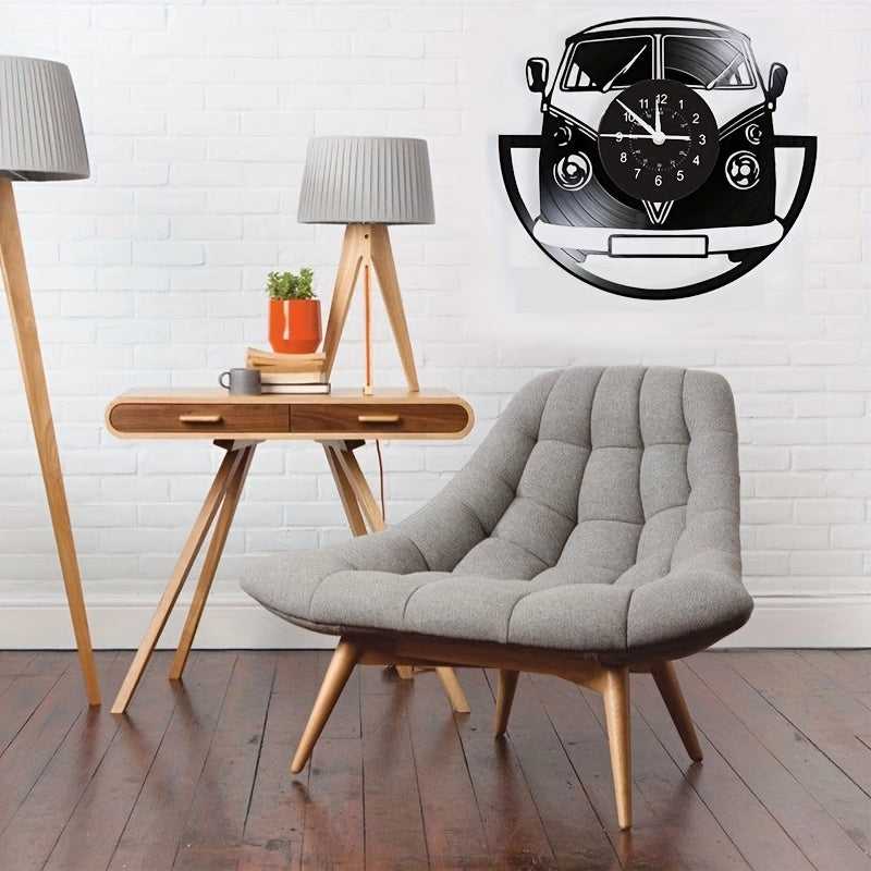 Vintage Minibus Wall Clock - Retro Charm for Any Space