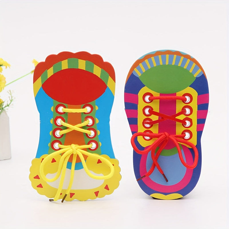 Educational Colorful Lacing Toy – Learning to Tie Shoelaces in a Playful Way