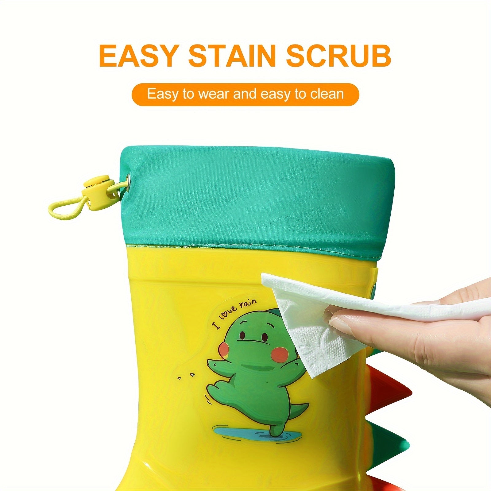 Dino Splash Children's Rain Boots - Playful Protection for Rainy Days