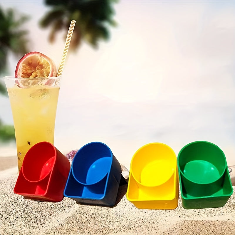 Beach Cup Holder Set – Perfect for Drinks and Snacks During Your Beach and Picnic Adventures