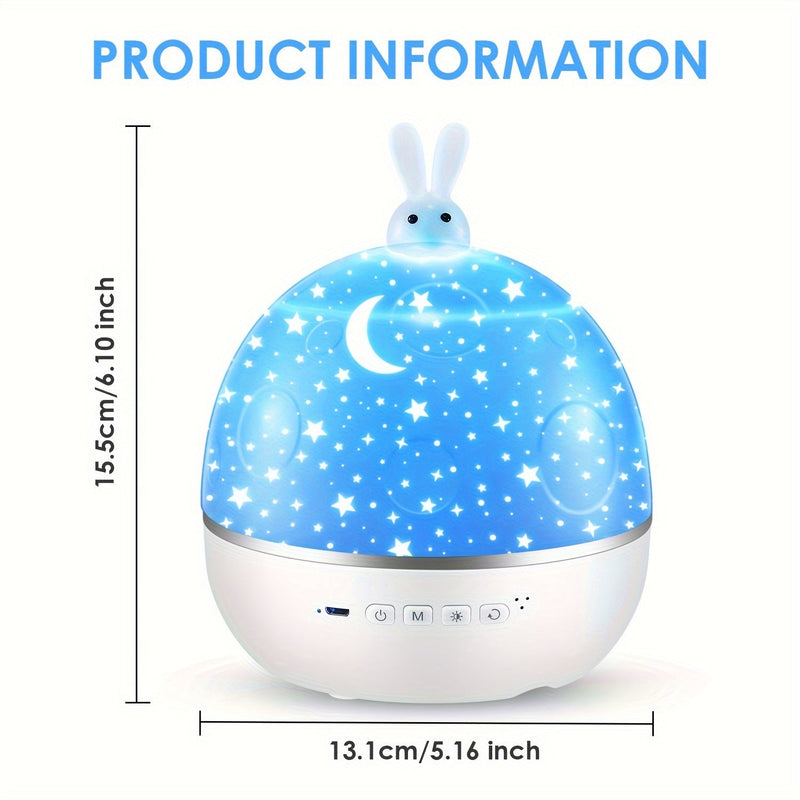 Rabbit Star Projector - Enchanting Sleep for Kids