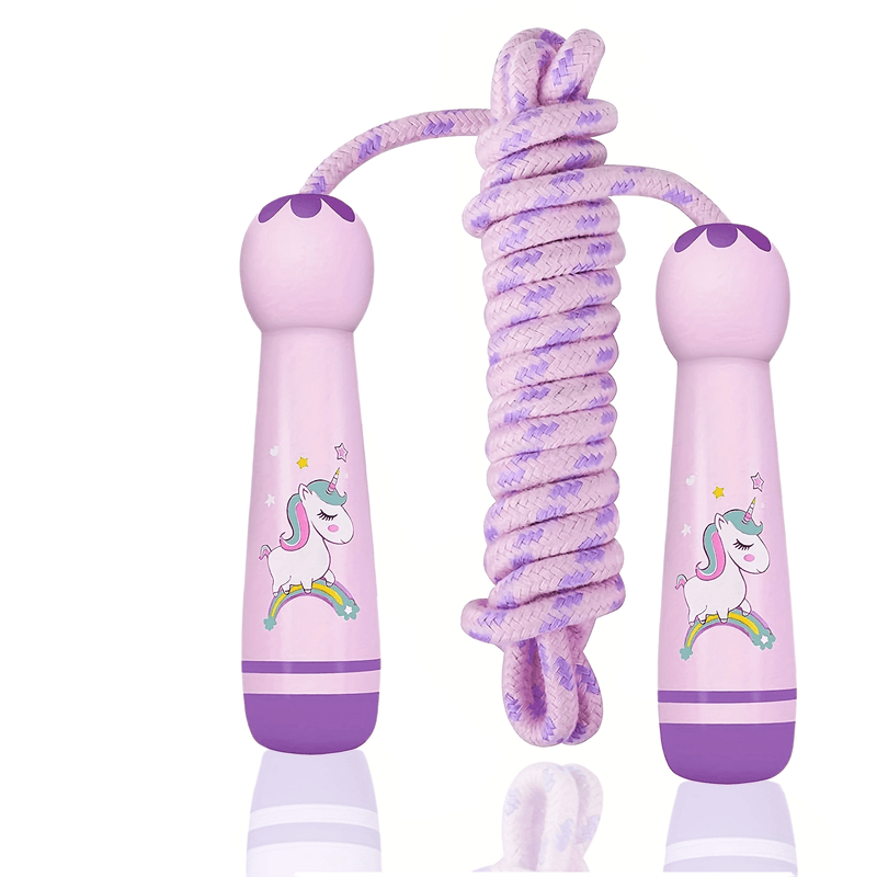 Unicorn Jump Rope - Cozy Jump Rope for Children with Wooden Handles