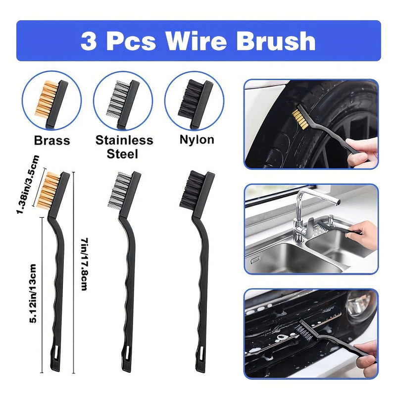Multifunctional Car Cleaning Brush Set – Complete and Practical