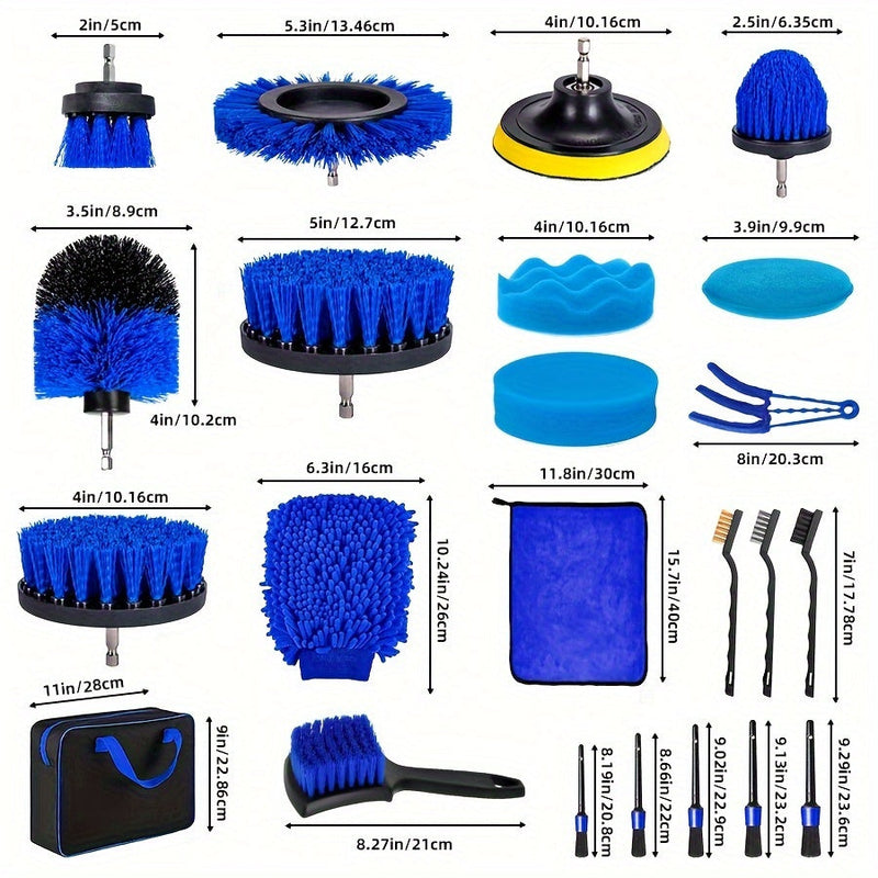 Multifunctional Car Cleaning Brush Set – Complete and Practical