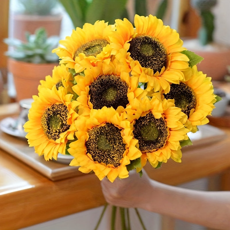Set of 11 Vibrant Sunflowers – Perfect for Autumn, Weddings, and Garden Decoration