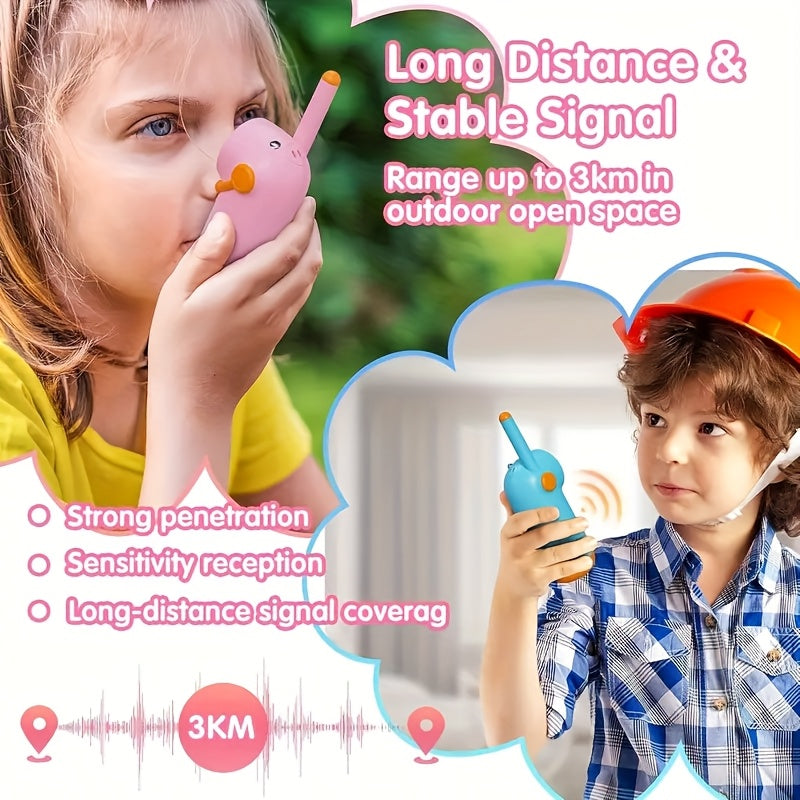 Kids Walkie-Talkies Pair – 3-Mile Range & Rechargeable Battery