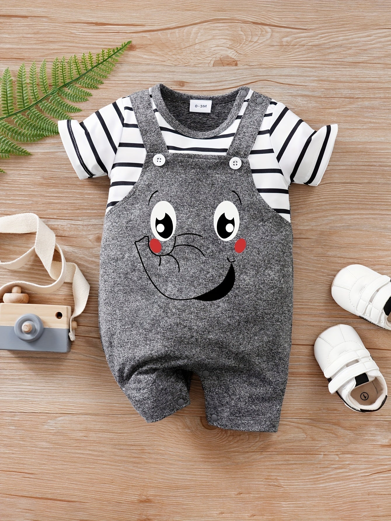 Cute Elephant Baby Romper Set – Perfect for Summer Outdoor Adventures