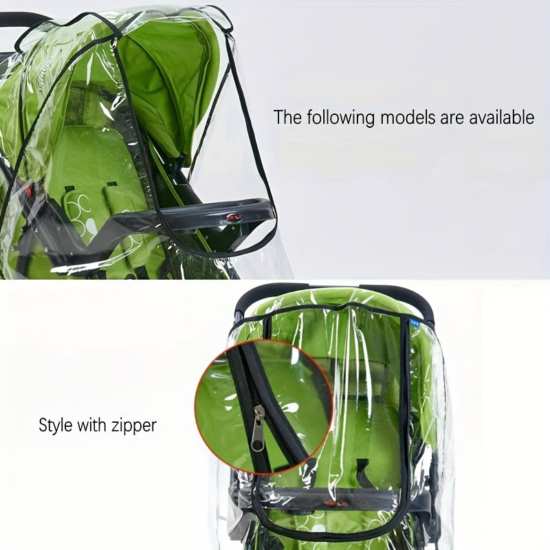 Transparent Stroller Rain Cover - For Weather-Resistant Protection