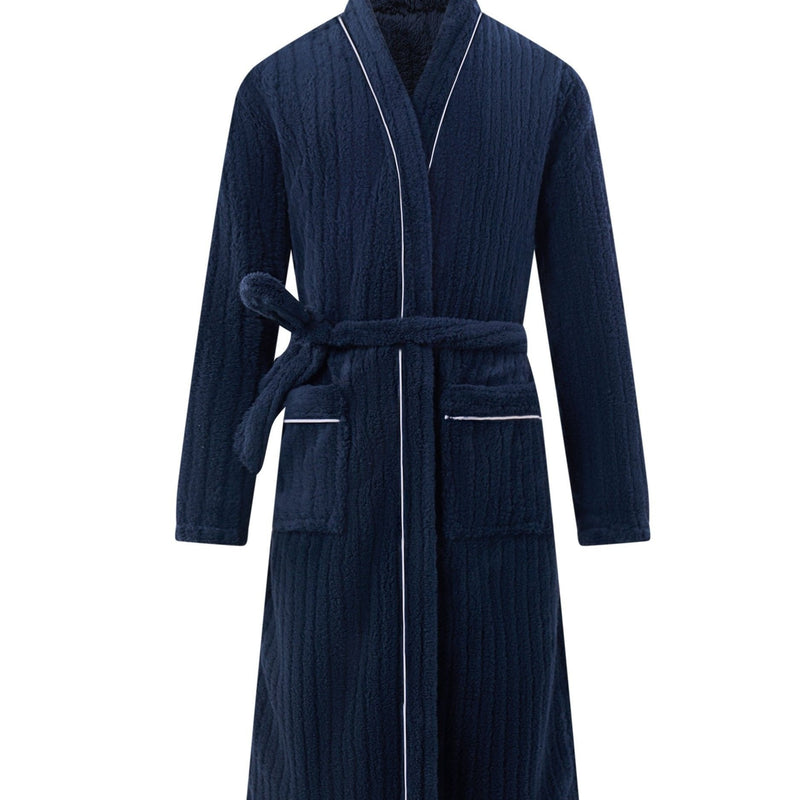 Men's Winter Bathrobe – Warm and Soft Fleece Morning Robe with Comfortable Fit
