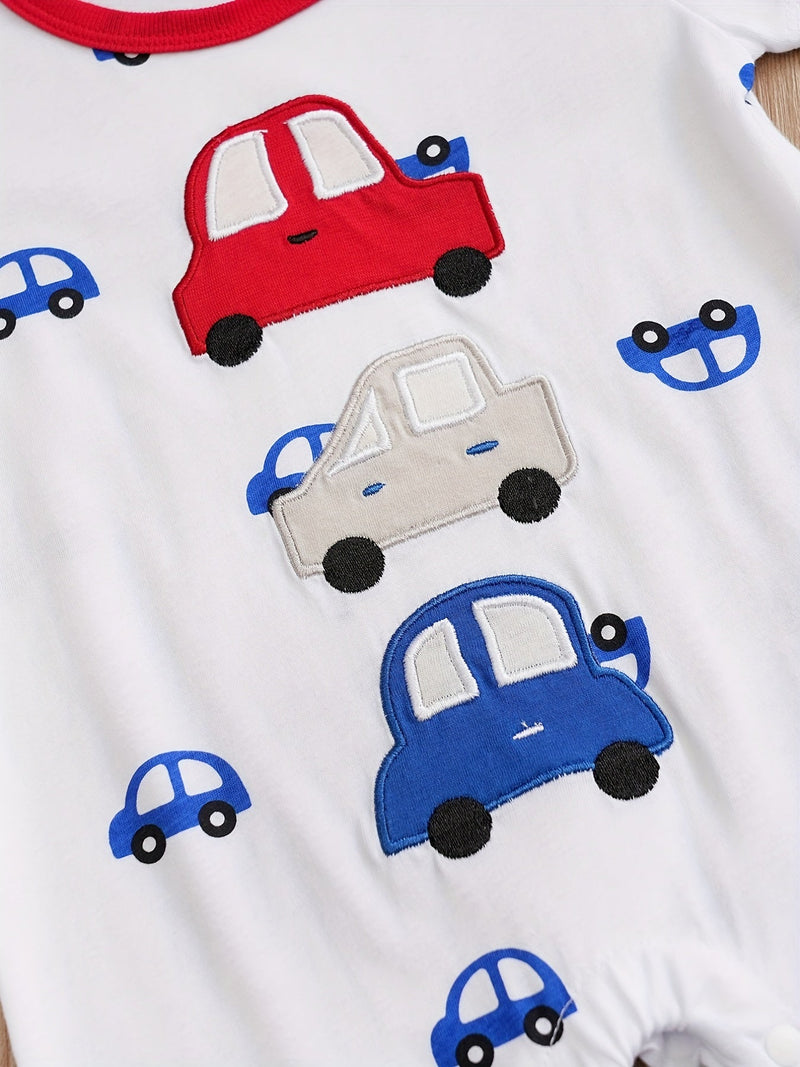 Playful Car Baby Romper for Babies – Perfect for Summer Adventures