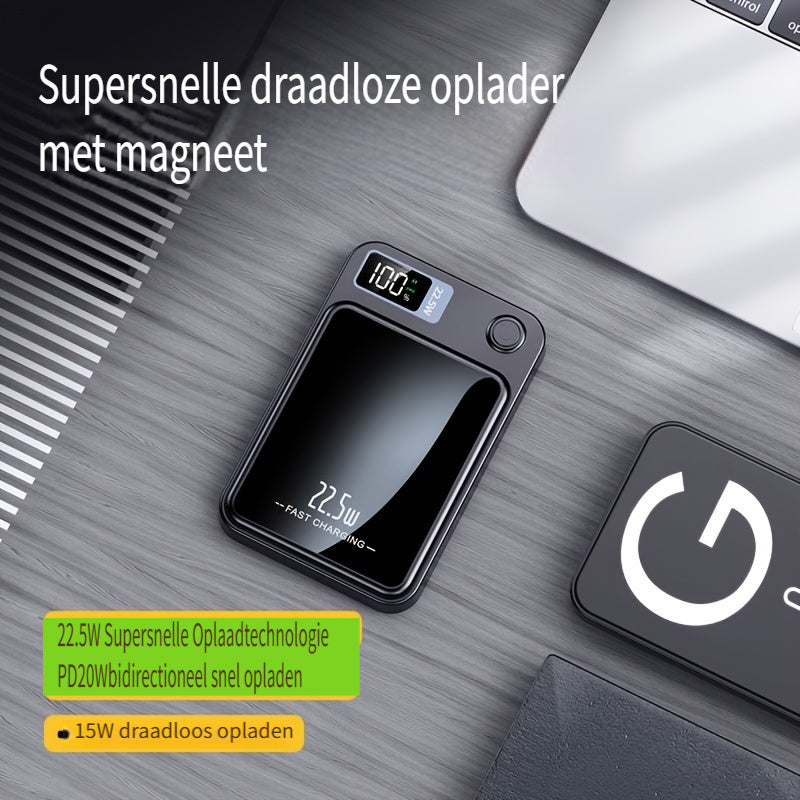 Magnetic Power Bank – Ultra Slim with Super Fast Wireless Charging
