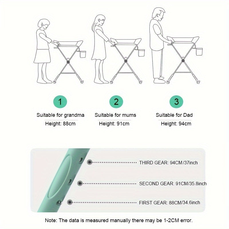 Adjustable and Portable Changing Table for Babies – Perfect for Organization and Comfort