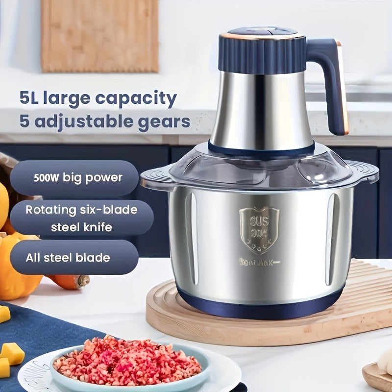 Powerful Stainless Steel Meat Grinder and Vegetable Slicer – Multifunctional Kitchen Machine