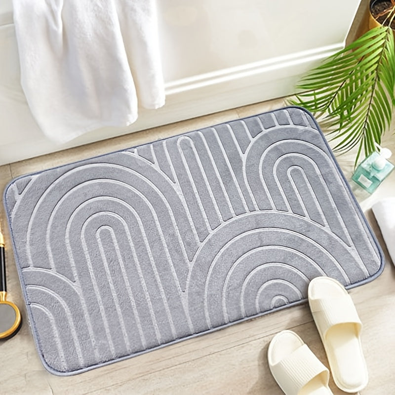 Geometric Non-Slip Bathroom Mat – Comfortable and Stylish for Your Bathroom