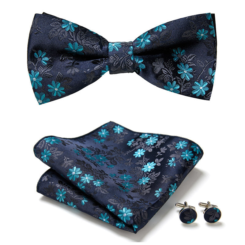 Elegant Bow Tie Set – Handcrafted with Matching Accessories