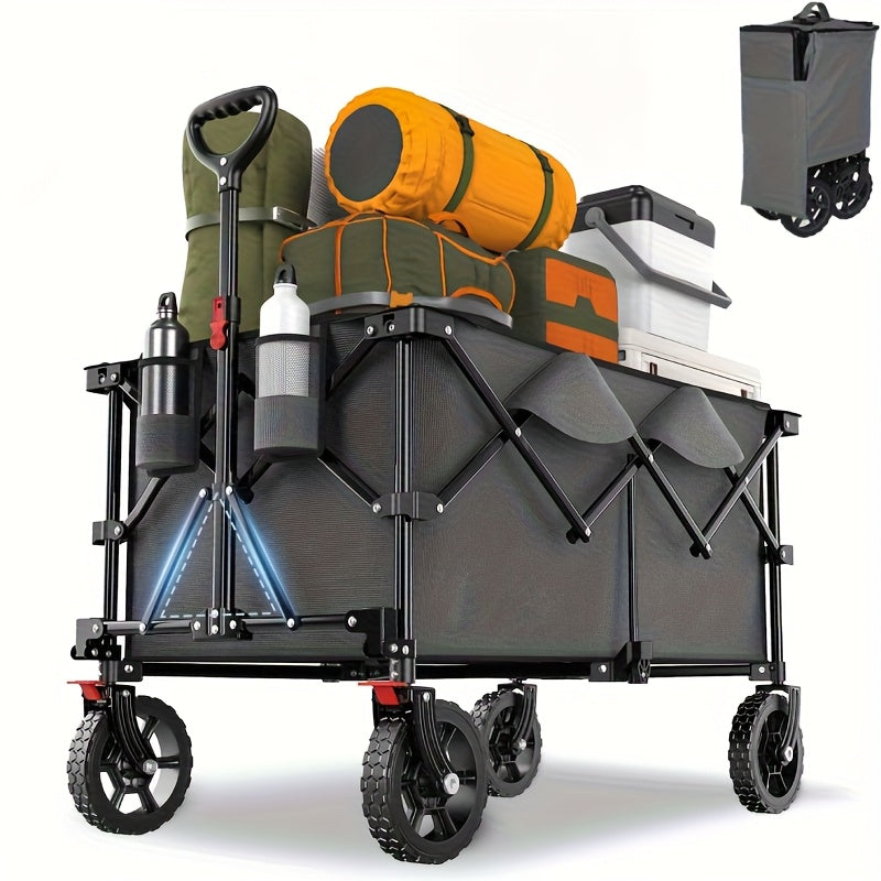 RuggedTrail Folding All-Terrain Cart – 200L Capacity and 200kg Load Capacity