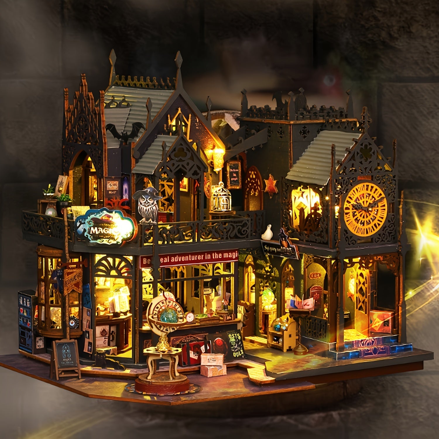 Enchanting Book House – 3D Wooden Puzzle with Magical Lighting