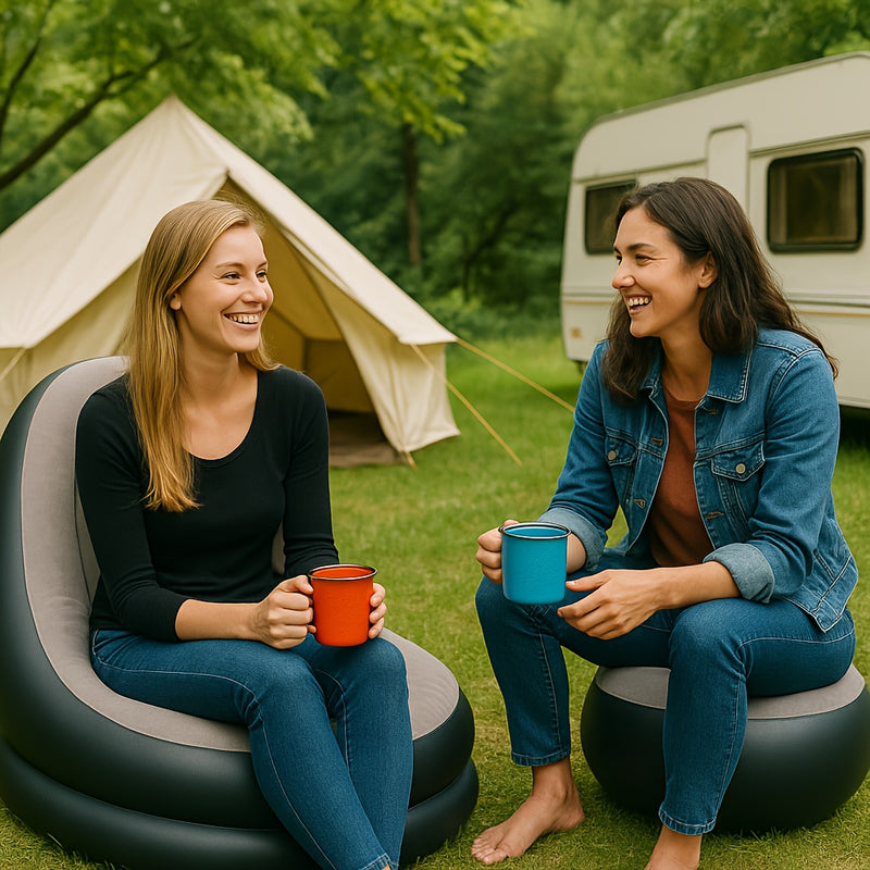 Inflatable Sofa Lounger with Footrest – Waterproof & Comfortable