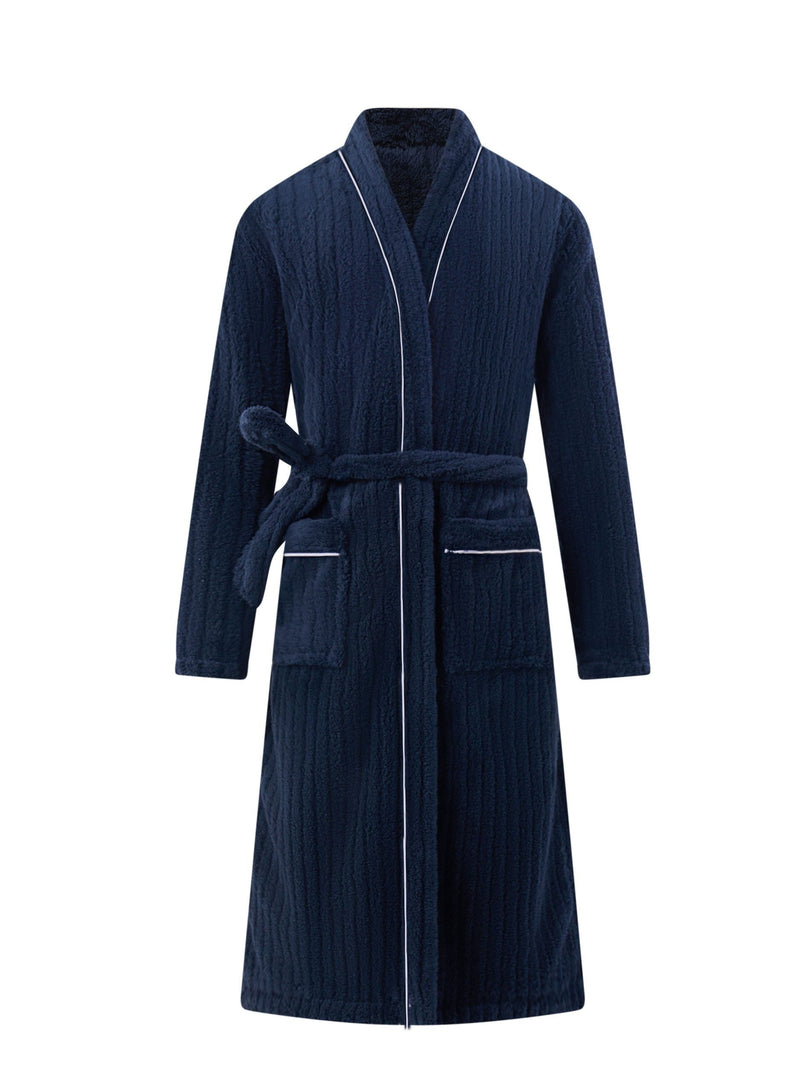 Men's Winter Bathrobe – Warm and Soft Fleece Morning Robe with Comfortable Fit