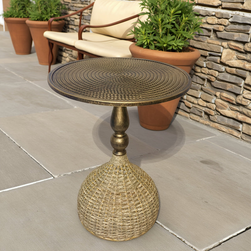 Handmade Water Grass Coffee Table – Antique Bronze Look