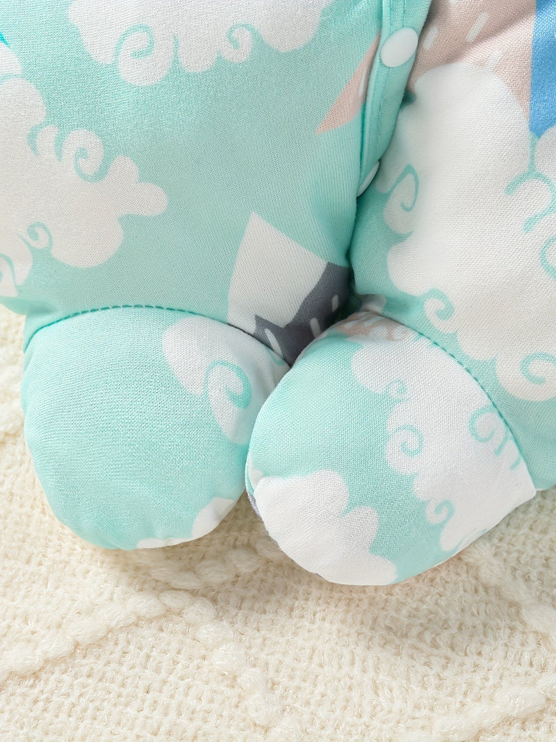 9-Piece Baby Outfit Set with Dinosaurs, Clouds, and Dots – Includes Bodysuit, Hat, and Bibs