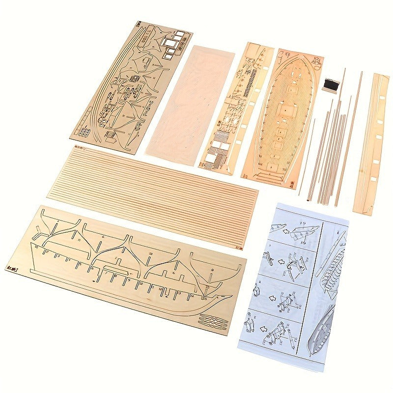 Classic Wooden Sailing Ship Model – Detailed 3D Puzzle for Ship Enthusiasts