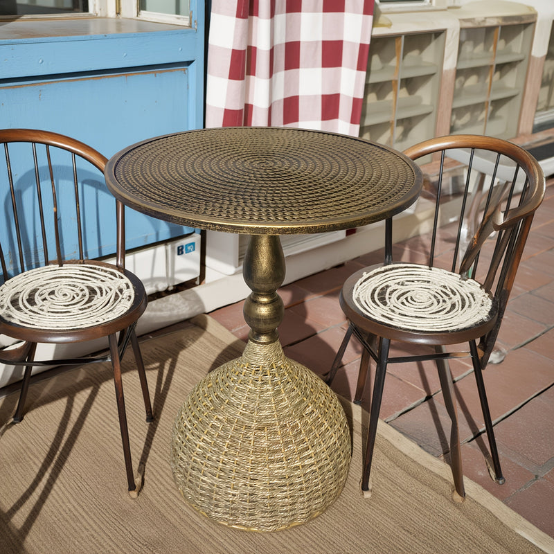 Handmade Water Grass Coffee Table – Antique Bronze Look