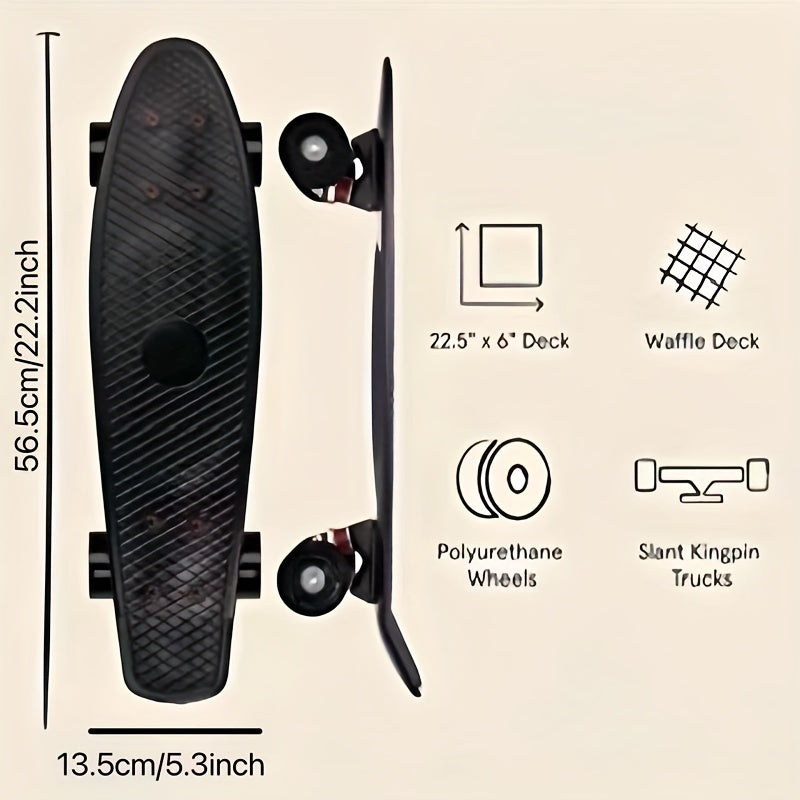 Mini Cruiser Skateboard - Compact, Stylish, and Suitable for All Levels