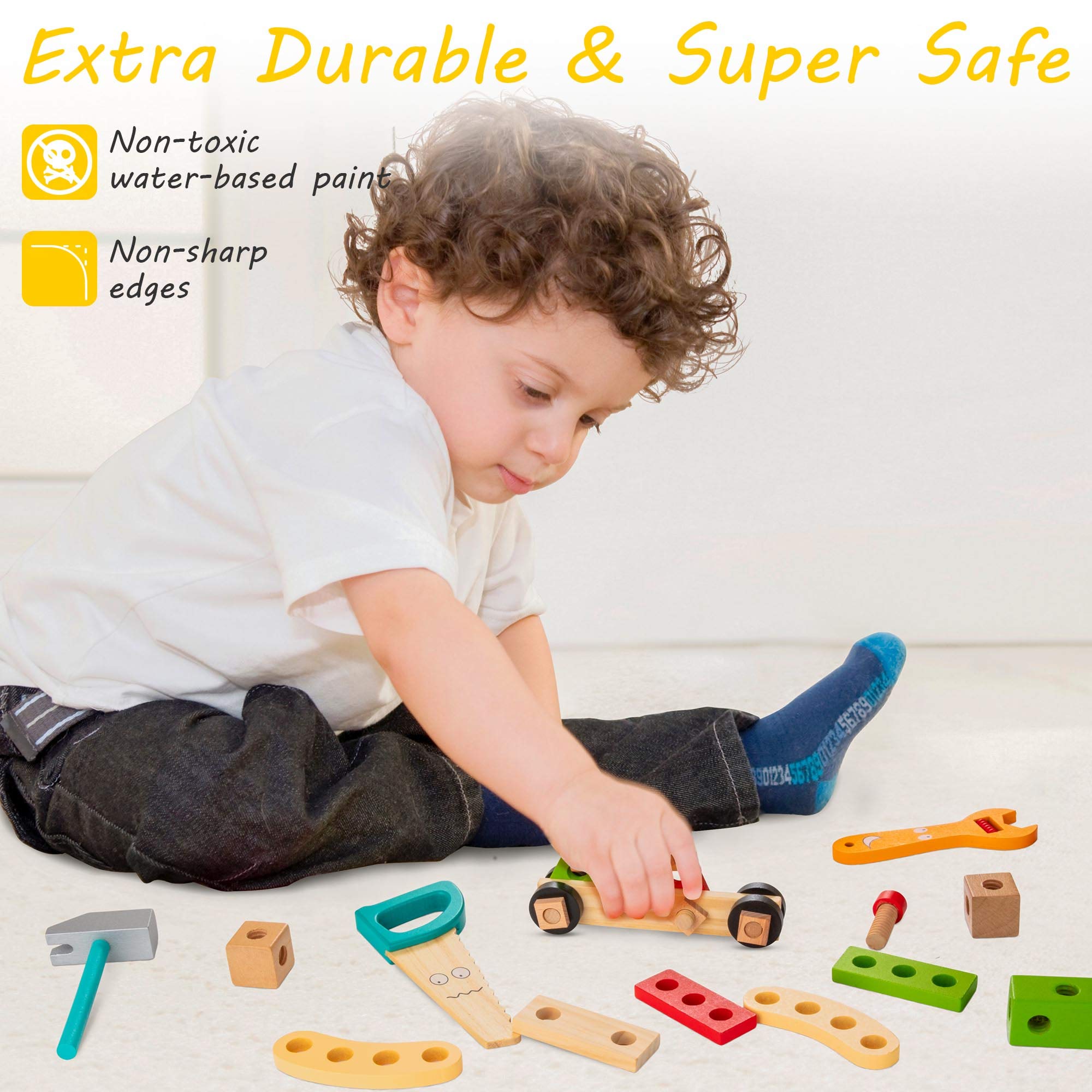Wooden Tool Box for Children - Creative and Educational