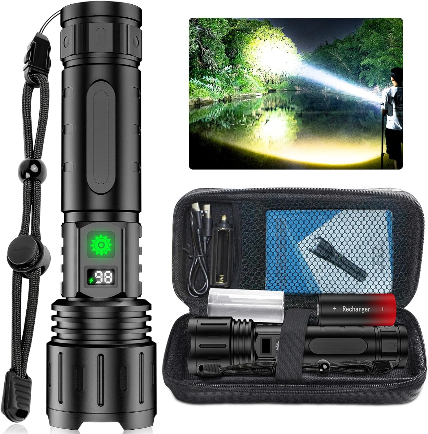 UltraBright Flashlight - Powerful and Rechargeable