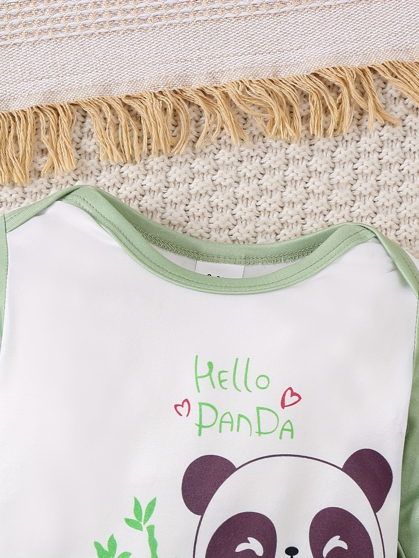 Cute Baby Panda Set – Romper, Pants, and Hat for Outdoor Adventures