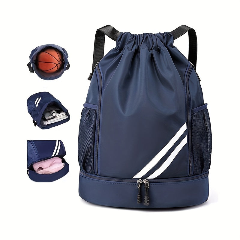 Stylish Nylon Gym Bag with Drawstring – Practical and Waterproof for Sports and Travel