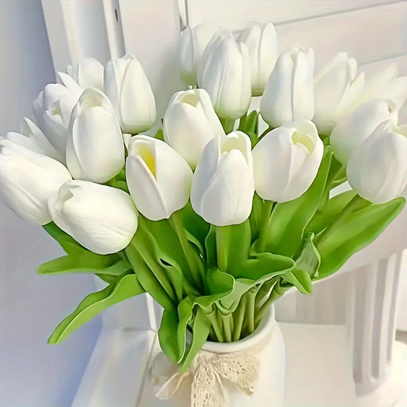 Set of 15 Realistic Art Tulips – Perfect for Weddings, Parties, and Home Decoration