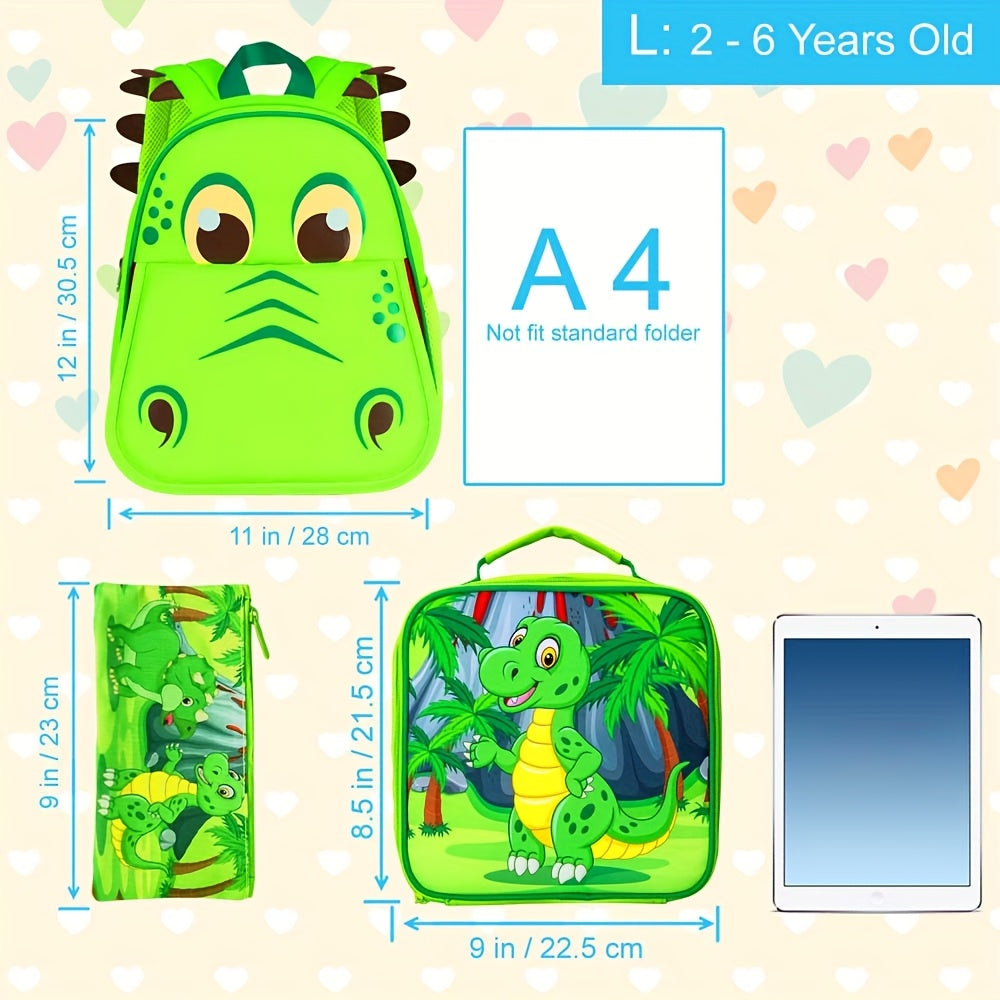 Cute Dinosaur Backpack for Kids – Spacious and Comfortable School Bag