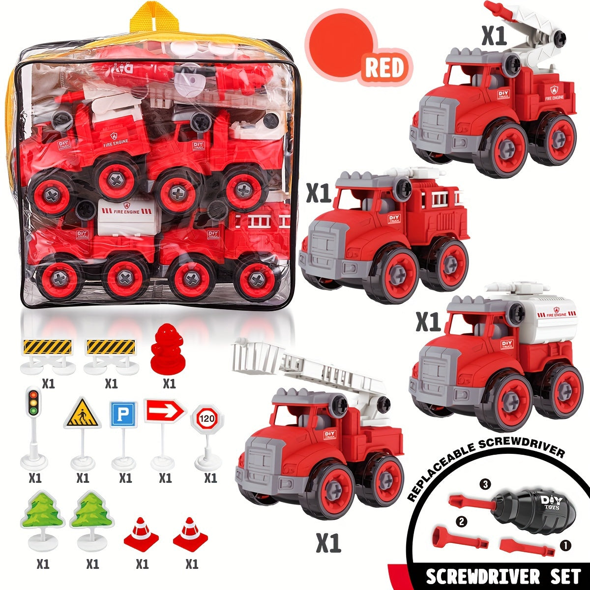 Firefighter Heroes Building Set - Create Your Own Fire Trucks and Save the Day