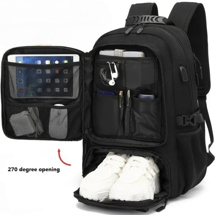 TechTrek Pro Explorer Backpack – Spacious and Smartly Connected