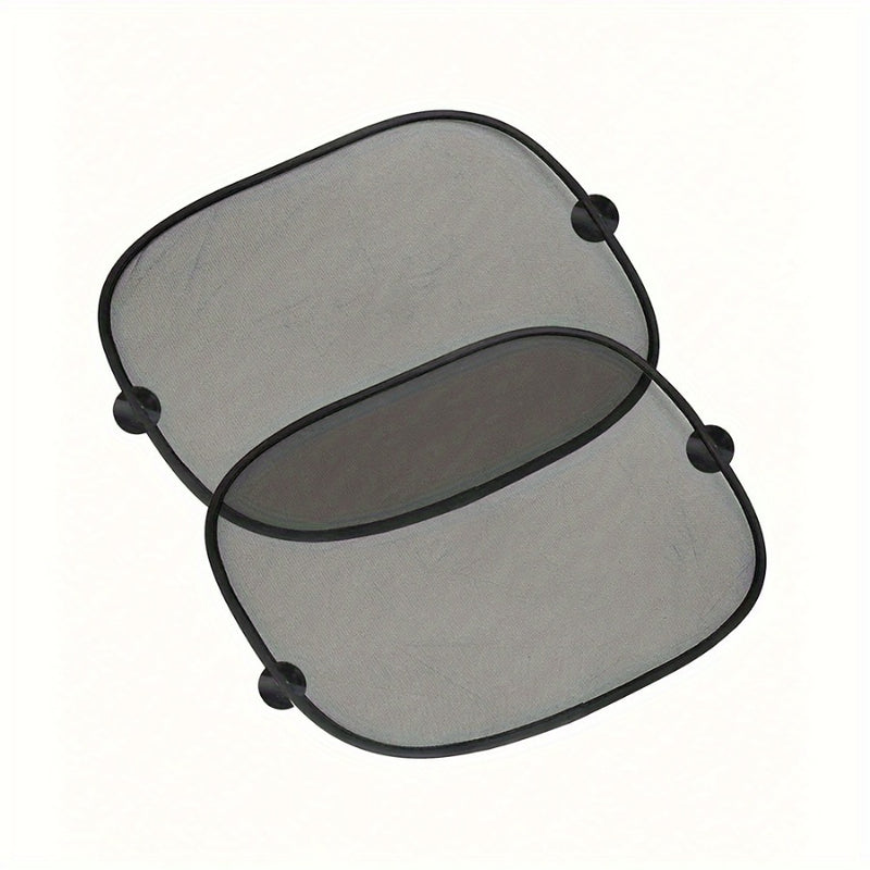 Pair of Car Rear Window Sunshades – Black Mesh Summer Protection