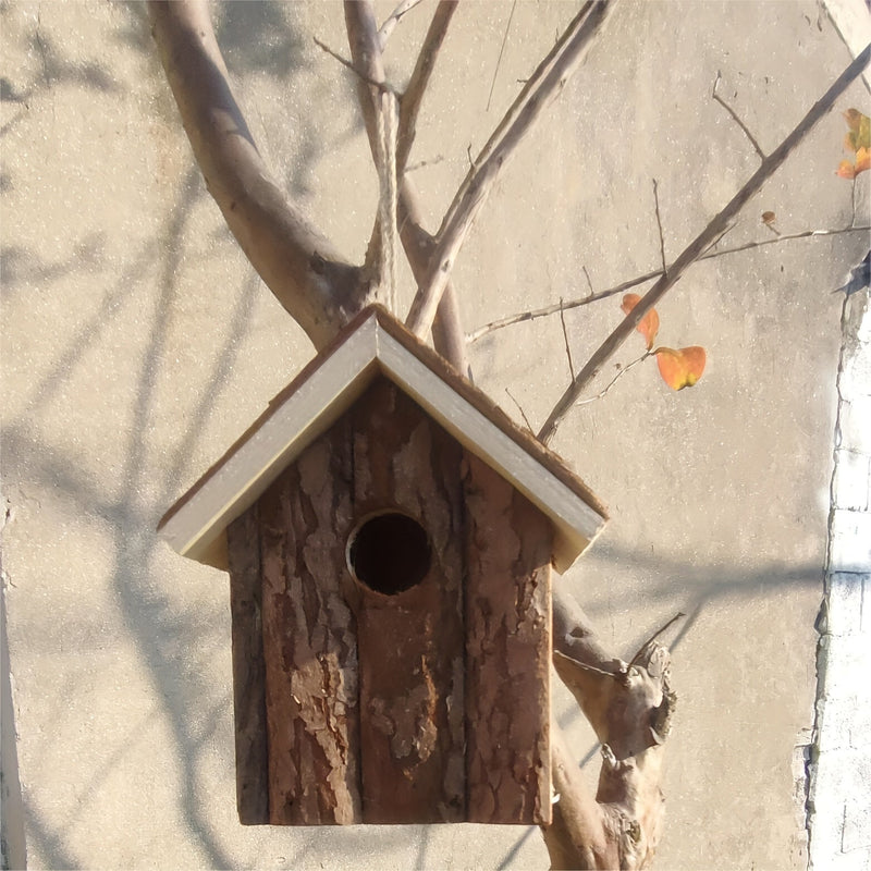Rustic Wooden Birdhouse – Cozy Home for Garden Birds