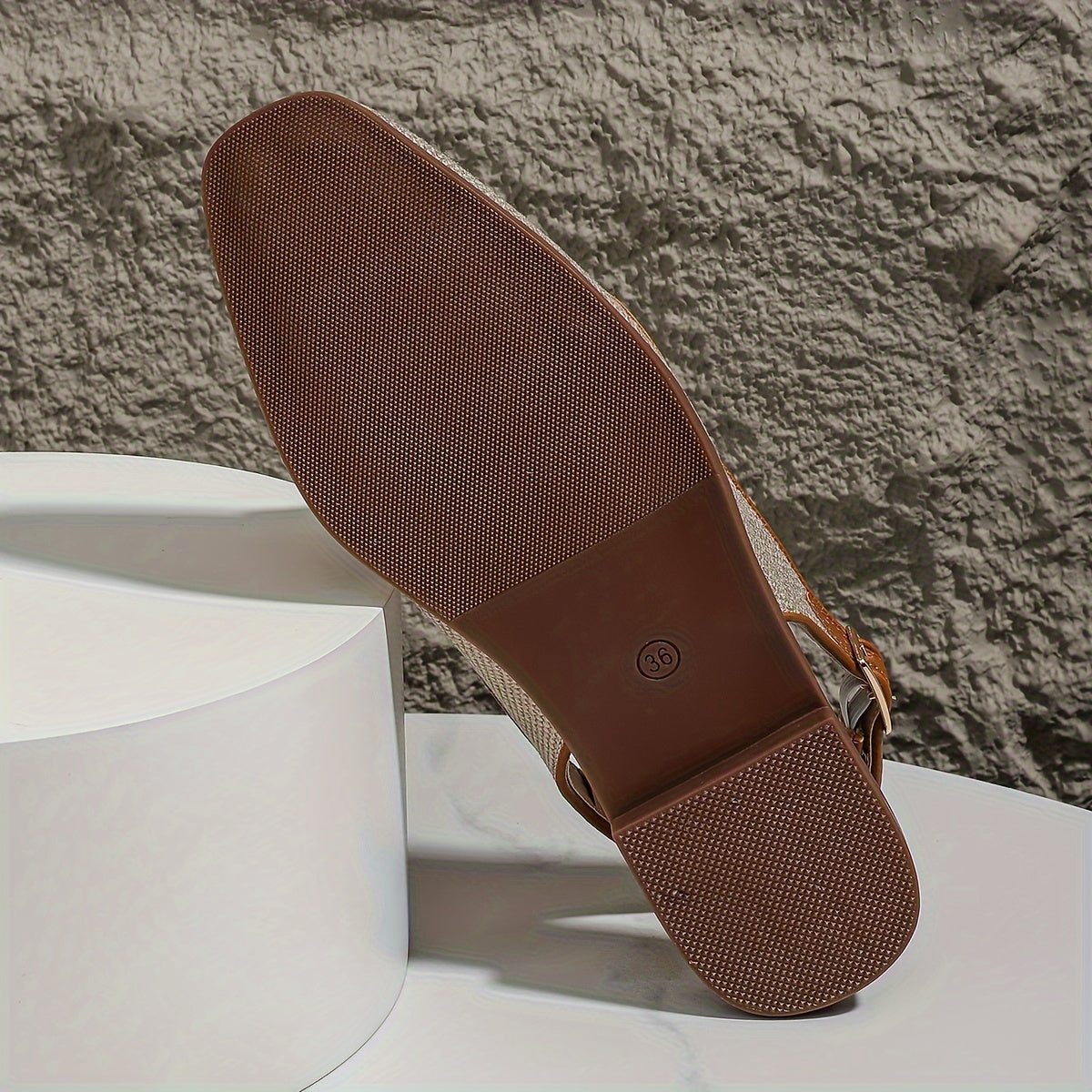 Ladies' Sandals with Metal Buckle – Stylish and Comfortable with Square Toe