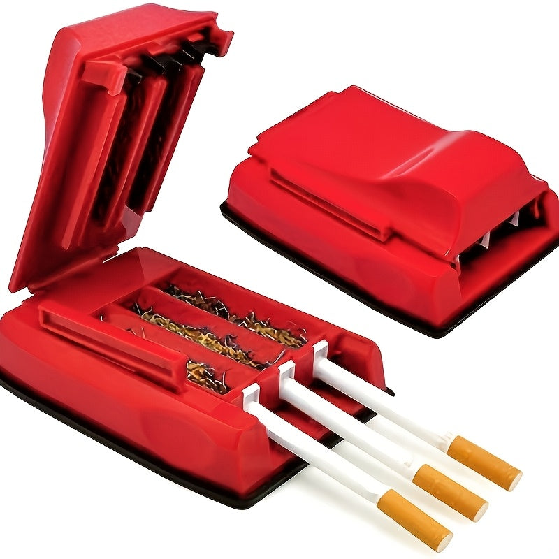 Manual Cigarette Rolling Machine with 3 Tubes – Durable Plastic and Easy to Use