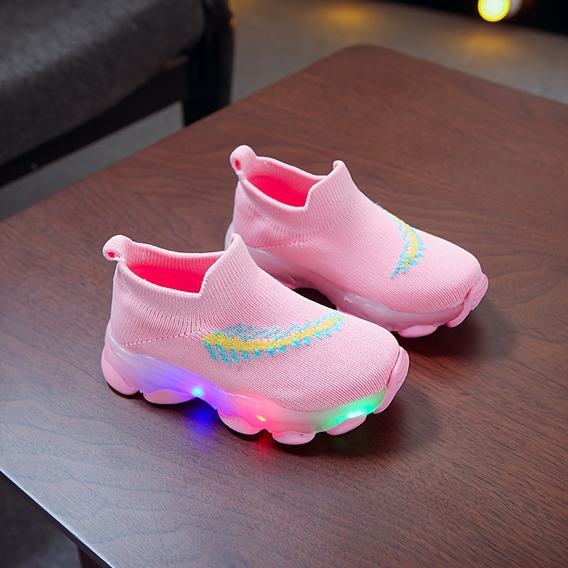 Glow-in-the-Dark Sneakers for Girls – Breathable and Comfortable for All Seasons