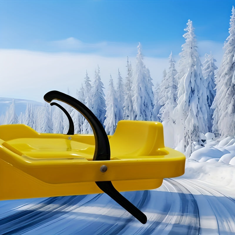 Versatile Ski Sled with Brake – Perfect for Snow, Grass, and Ice, Incl. Tow Rope