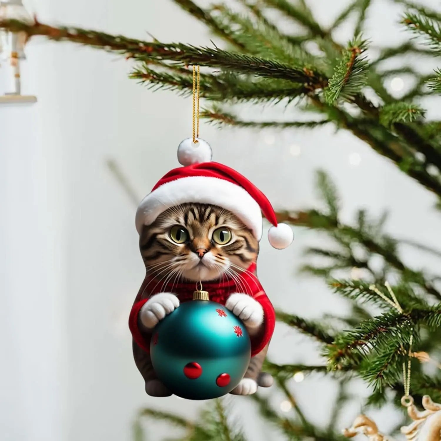 Cat Christmas Ornament - Cute Festive Tree Decoration