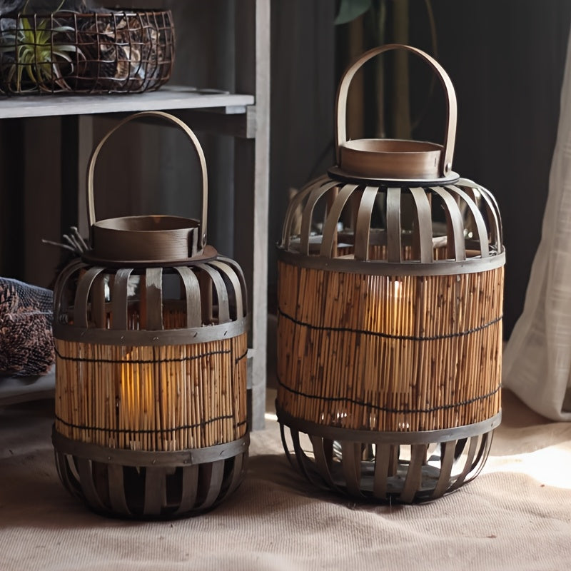 Rustic Wooden Lantern – Authentic Atmosphere Creator for Garden, Terrace, or Interior