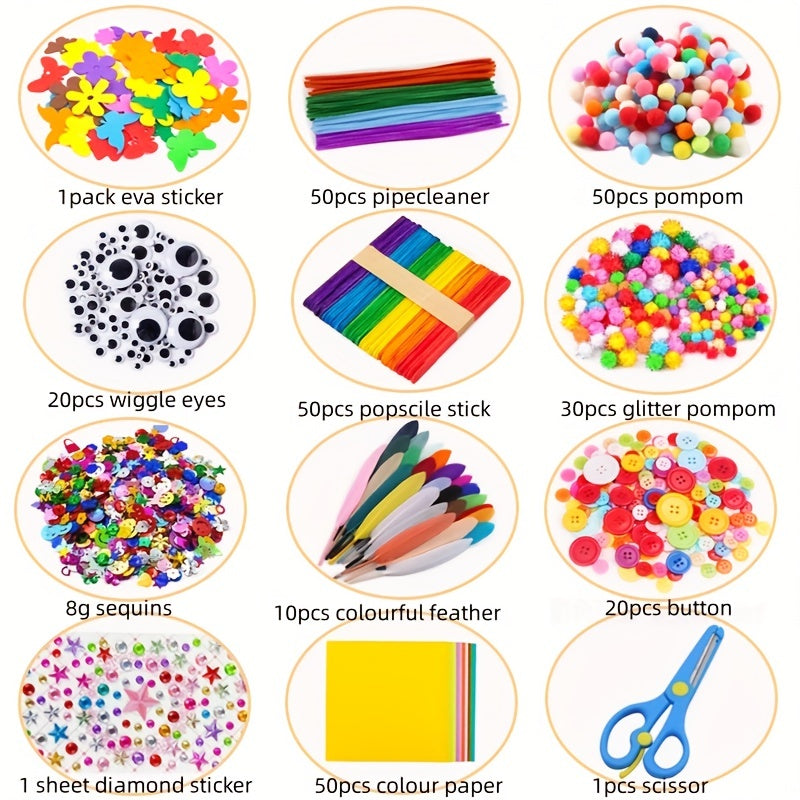 Creative DIY Craft Kit for Kids – Educational Toy with Various Materials