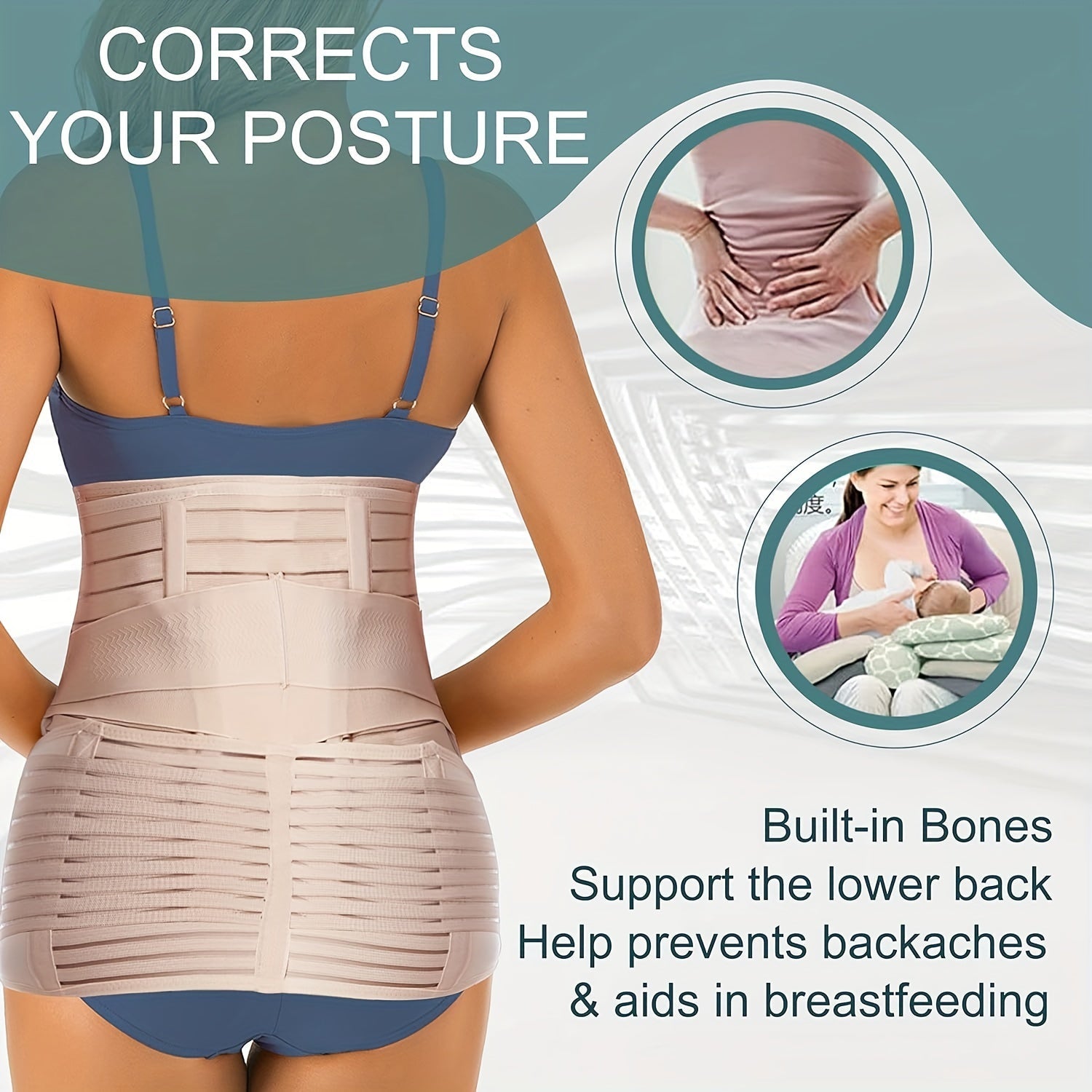 3-in-1 Postpartum Belly Band – Comfortable and Adjustable Support for Recovery After Childbirth