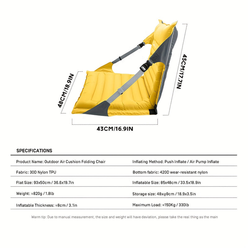 AirComfort Inflatable Chair – Adjustable and Compact