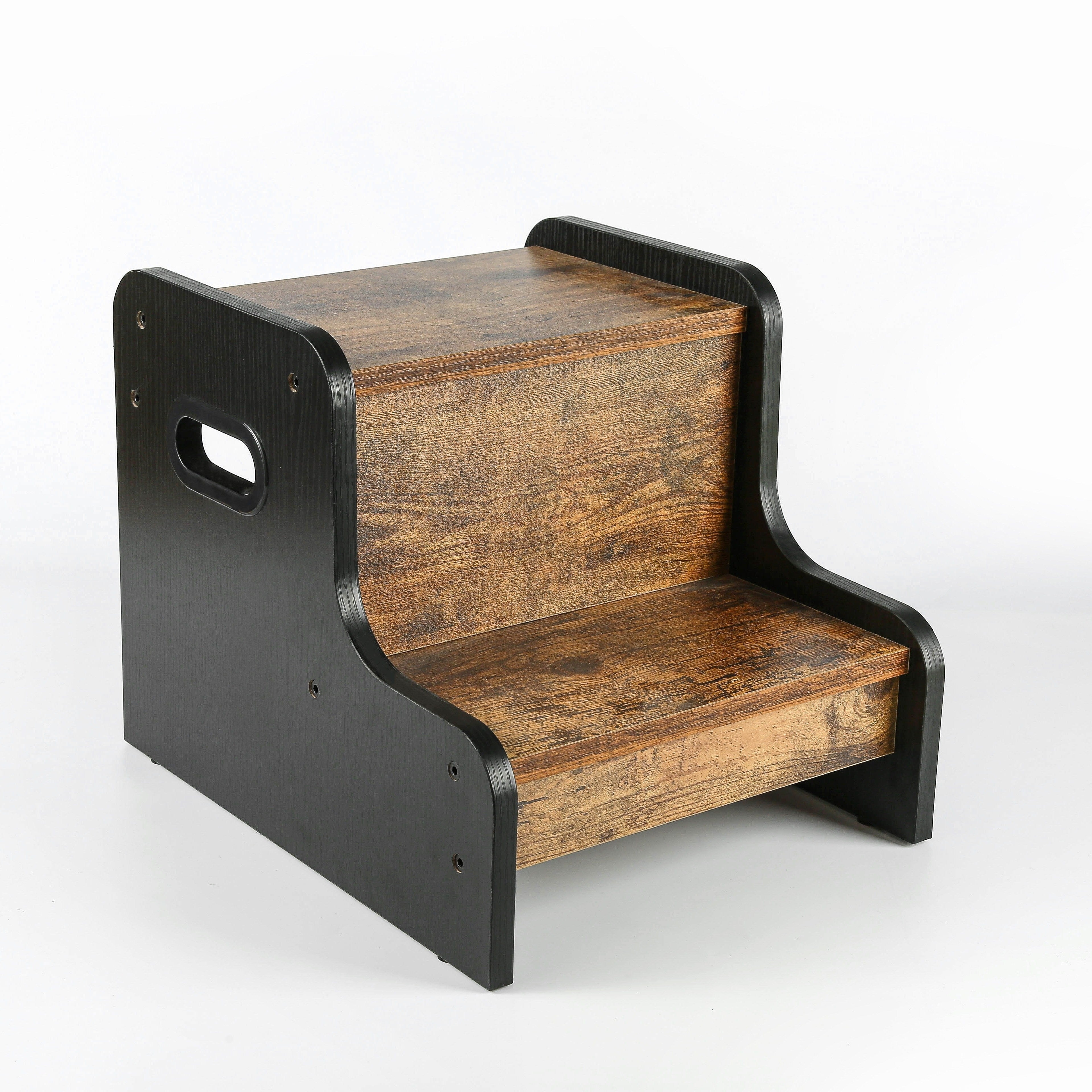 Rustic Wooden Stackable Stool - For Convenience and Safety